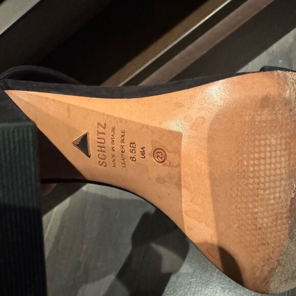 SCHUTZ Black Heels with Strappy Design and Stiletto Heel - Picture 4 of 5